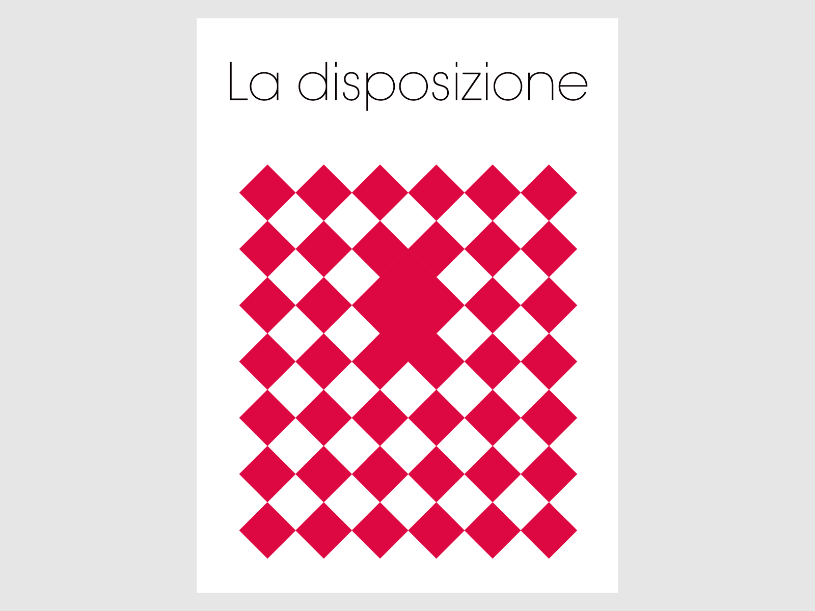 Copertina progetto La disposizione 
